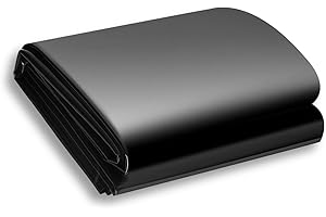 SDLDEER Lámina para estanque de 0,2 mm, 2 m x 2 m, color negro, HDPE, resistente a los rayos UV, para flores, jardineros, invernaderos, estanques, selección de agua, resistente a los rayos UV