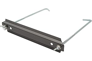 JIAWU Batterieniederhalter, Batteriehalterung aus Edelstahl, Verstellbare Querstange mit J-Bolzen, Zubehör für Autobatterie-Halterungshalterung, Geeignet für die Meisten Batteriegrößen (Kohlefaser)