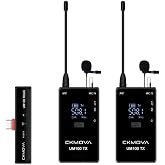 CKMOVA UM100 Kit-4 Ultra Kompakt Type-C Girişli 1 Alıcı 2 vericili UHF Kablosuz Yaka Mikrofon Seti