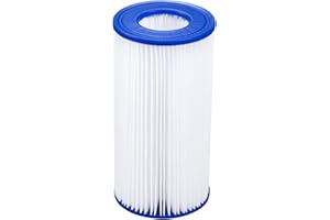 BESTWAY 58012 - Filtro de Agua Tipo III para Depuradora de Cartucho 5.678 litros/hora para Bombas de 110-120V/ 220-240 V Ø10,6x20,3 cm Fácil de Limpiar y Colocar