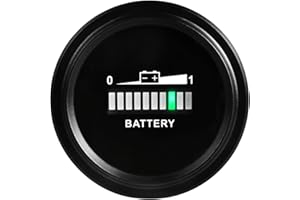 NInE-ROnG LED Indicatore della Batteria Indicatore misuratore,Indicatore del livello della batteria Piombo acido 12V 24V 36V 48V 72V,Uso per golf cart,Carrello elevatore,Club Car