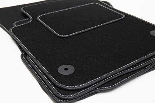teileplus24 V256 Premium floor mats set with edging and decorative seams (only for left hand drive)