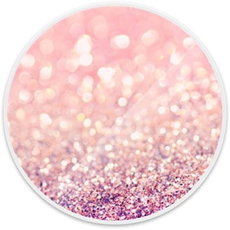 Girly Multi-function Expanding Stand Pop Grip Mount Holder Sockets for Apple iPhone X, Note 8, Cellphones and Tablets - Blush Pink Glitter White