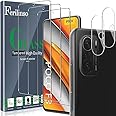 Ferilinso [5 Pezzi] 3 Pezzi Pellicola Protettiva per Xiaomi Mi 11i 5G/ Poco F3 Vetro Temperato + 2 Pezzi Pellicola Fotocamera