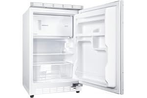 Respekta Unterbaukühlschrank/in weiß / 81,5 x 49,5 cm / 82 L Nutzinhalt/Wechselbarer Türanschlag/Verstellbare Füße/automatisches Abtauverfahren im Kühlteil / UKS110-11