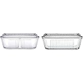 Paşabah&ccedil;e Frigo Studio B&ouml;lmeli Saklama Kabı 480 cc, Şeffaf ve 97711 Frigo Tereyağ Peynir Kabı