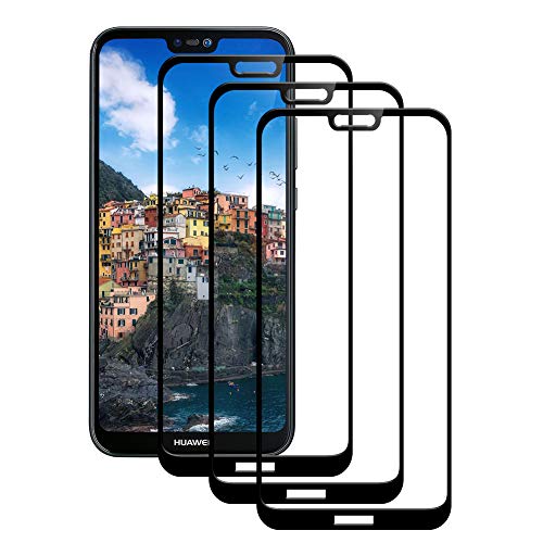 AYUBMR 3-Unidades Cristal Templado para Huawei P20 Lite [9H Dureza] Protector de Pantalla Alta Definicion Vidrio Templado para Huawei P20 Lite