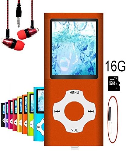 MP3 Player / MP4 Player, Hotechs MP3 Music Player with 16GB Memory SD card Slim Classic Digital LCD 1.82'' Screen MINI USB Port with FM Radio, Voice record