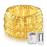 🍀【IP65 Wasserdicht Lichterkette außen】: Höhre Wasserdicht-Niveau als andere.LED Lichterkette Schlauch Ideal als Dekoration im Innen- und Außenbereich. Lichterschlauch 4 Farben und 8 Modi: Kontrollieren Sie die 8 Modi & Helligkeit der Lichterkette mit der Fernbedienung.