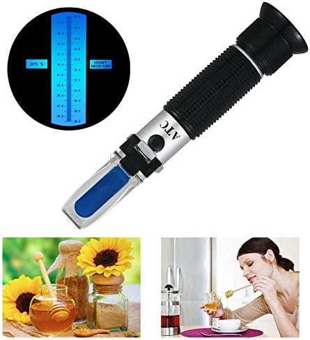Rcyago Refractometer Honey 10-30% Water Moisture Hand Held Portable Honey Tester Meter with ATC N-style Rhfn-30atc