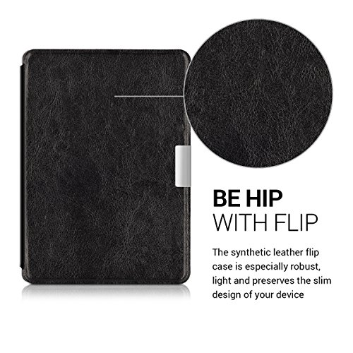 kwmobile Hülle für Kobo Aura Edition 2 – Flipcover Case eReader Schutzhülle – Bookstyle Klapphülle Schwarz - 2