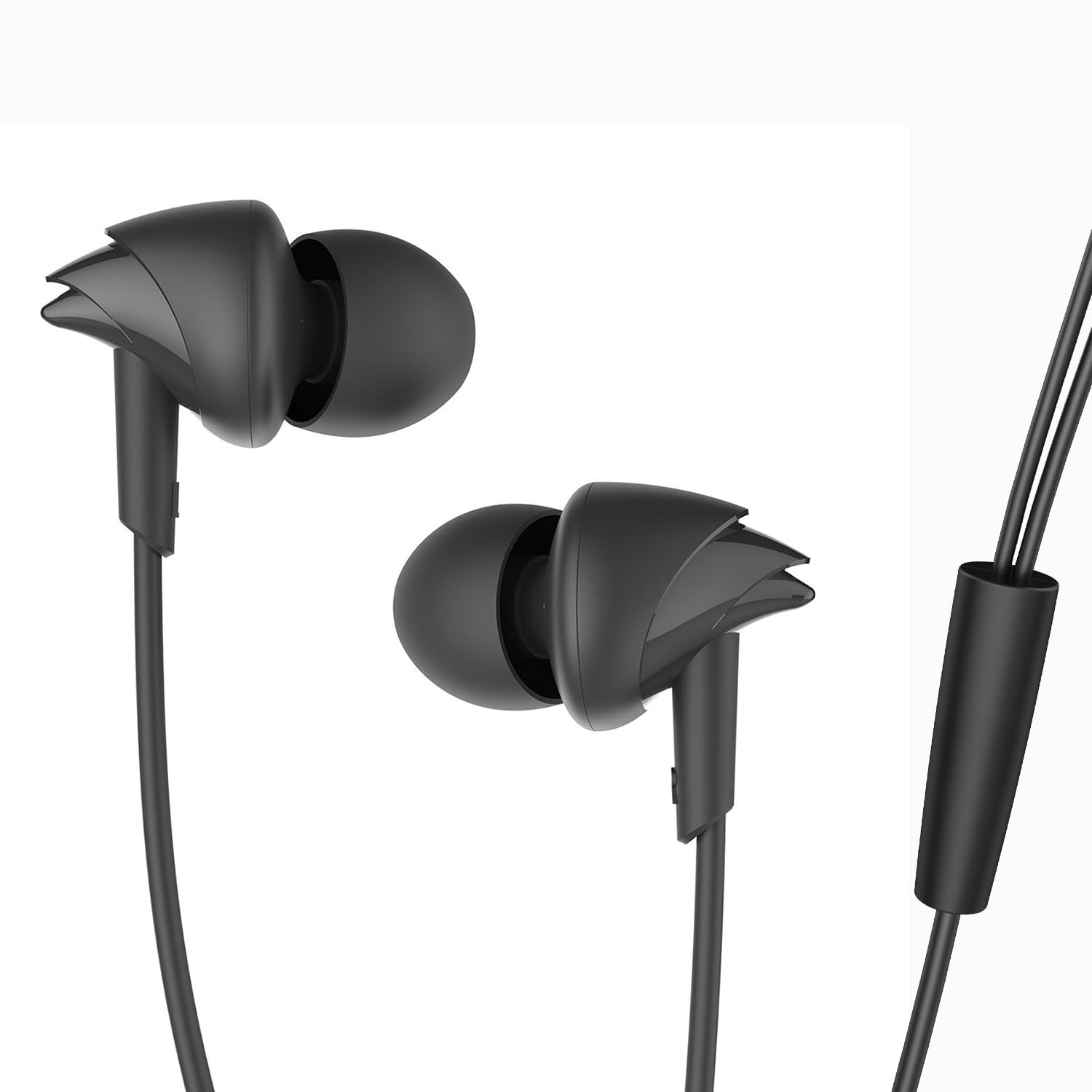 boAt BassHeads 100 in-Ear Wired Earphones with Hawk Inspired Design, Integrated Multifunction control, Super Extra Bass & Ins