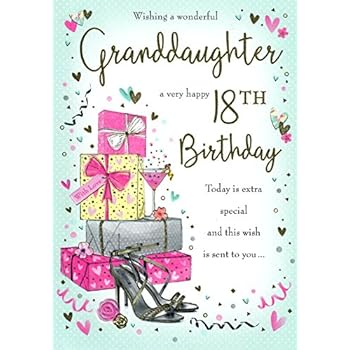 for A Special Great Granddaughter 18th Birthday Card: Amazon.co.uk ...