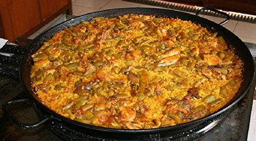 Menax – Paella Pfanne – Stahl Emailliert Antihaftbeschichtet – Original aus Spanien – 42 cm – 8 Portionen - 9