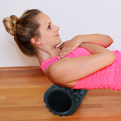 Profi Faszien Rolle „Happy Roll“ von Sportastisch :: hochwertige Massagerolle in geprüfter Qualität :: exklusiv 2 verschiedene Zonen :: mittlerer Härtegrad, ideal für Einsteiger oder Fortgeschrittene :: Belastbarkeit bis 200kg :: Übungsanleitung & E-book INKLUSIVE :: ideal zur Behandlung schmerzender Faszien :: optimale Faszienrolle für Rücken, Wirbelsäule und Schultern: inklusive 3 Jahren Sportastisch Produktgarantie - 5