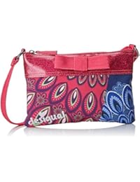 Desigual - Bols_pluma, Bolsos bandolera Mujer, Rot (Carmin), 23x14.5x128 cm (B x H T)