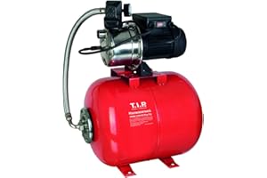 T.I.P. Hauswasserwerk 50L mit Trockenlaufschutz Stahl-Druckkessel und Edelstahl Pumpengehäuse - 4200 l/h 50 m Förderhöhe 5.0 bar Druck 1200W, HWW 1300/50 Plus TLS, 31311