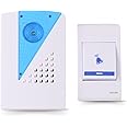OXSAM Wireless Doorbell - Long Range, 32 Rings Bell, Battery Powered Door Bell Chime with LED Flash Wireless Calling Bell for Home, Office, Shop