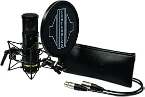 SONTRONICS STC-2.1 Professional Large-Diaphragm XLR Studio Cardioid Condenser Microphone. Broadcast, Podcast & Recording Vocals. Shock Mount & Pop Shield. Lifetime Mic Warranty - Designed in UK, Black