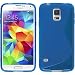 Produktbild PhoneNatic Case für Samsung Galaxy S5 Neo Hülle Silikon blau S-Style Cover Galaxy S5 Neo Tasche + 2 Schutzfolien