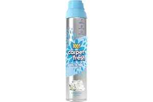 1001 Carpet Fresh Soft Jasmine & Fresh Linen Fragrance – Quick drying, For use On Carpet Rug Upholstery Freshening Foam Pet Odour Remover, 300ml Aerosol Spray Can