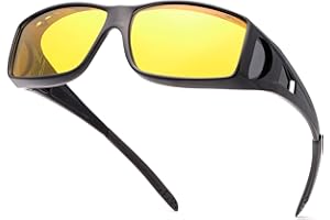 YIMI Anteojos de sol envolventes, lentes polarizados para usar sobre anteojos recetados, se ajustan sobre anteojos normales