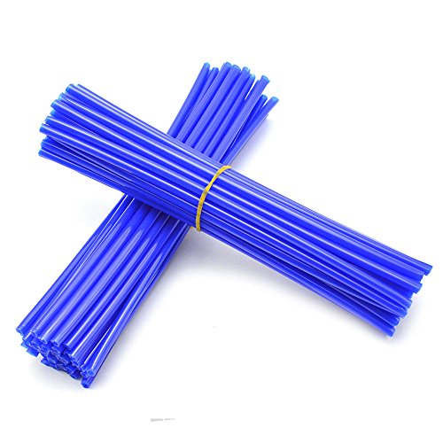75pcs Spoke Skins revestimiento de radios Para bicicleta & F650-1200GS G651X XR CRF TTR YZ WR XT TW DT PW RT XCF EXCR SXF SXR XCW SX (Azul)