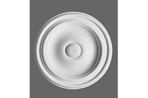 Casa Padrino Stuck Rosette 26 x 26 cm Deckenstuck Deckenrosette Stuckrosette Wandrosette