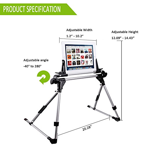 Tablet Halterung Ständer , ieGeek iPad Ständer Handyhalter Desktop-Ständer Halter Sofa Bett Tablet Ständer Flexibel Winkel verstellbar für iPhone 7/6/6S Plus, iPad Mini iPad 2/3/4, iPad 5/iPad Air, Samsung Galaxy Tab S2/Tab A/Tab Pro/Tab 3, Google Nexus, Kindle, 1.2-10.2″ Smartphones & Tablet - 4