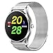 Produktbild Meisijia Wasserdicht IP54 Bluetooth 4.0 Edelstahl Armband Herzfrequenz Blutdruck Smart Watch