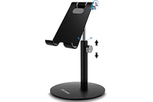 AICase Supporto Tablet/Telefono, Universale Regolabile Supporto per iPad Pro 10.5/9.7/12.9, iPad Air, iPad Mini 2/3/4, iPhone, Samsung Tab, altri smartphone e tablet [4-12.9 pollici] - Nero