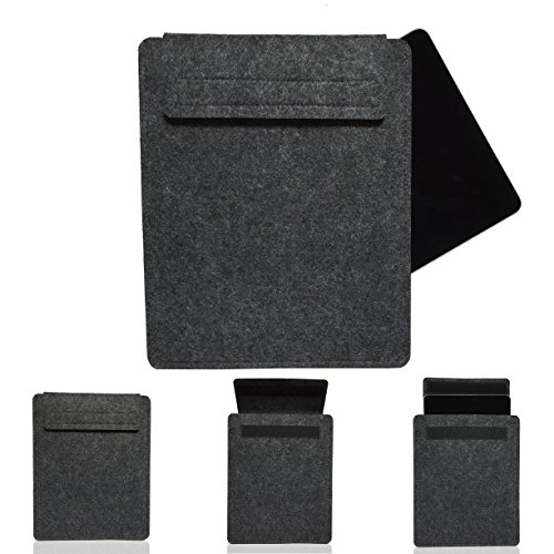 iPad Air/Air2 Tablet Schutzhülle Tasche Case Sleeve aus Filz, Etui – 26×19 cm 10 Zoll Smartcover geeignet, auch für Galaxy Tab A (Anthrazit) - 2