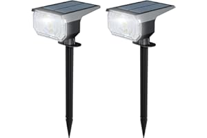 IRIXUDOR Spot Solaire Exterieur 2 Pack, 60 Spot Led Extérieur Solaire 3 Modes, Etanche Projecteur Lampe Solaire Exterieur Detecteur De Mouvement, Lumiere Solaire Exterieur Pour Jardin, Garage, Patio
