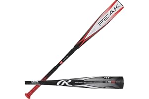 Rawlings | Kij baseballowy Peak | USA | -5 / -10 / -11 Drop | 2 5/20.3 cm beczka | 1 szt. stop