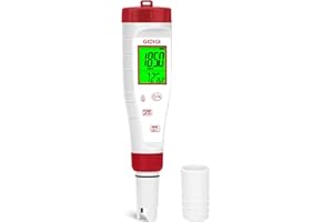 Misuratore di pH GIDIGI, tester di pH ppm digitale per acqua, 4 in 1 con visualizzazione simultanea di TDS, pH, EC e temperatura per idroponica, piscina, vasca idromassaggio e acqua per uso domestico