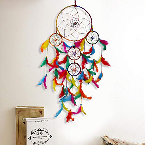 DULI Dream Catcher Traditional Indian Dreamcatchers Wall Art For Bedrooms, Home Wall, Hanging Design, Height 75 Cm Dream Catc