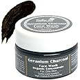 Rustic Art Organic Geranium Charcoal Face Wash Concentrate | For Oily Skin | Deep cleanses pores, Reduces blackheads & whiteheads |Sulphate & Paraben Free | 50 Gm