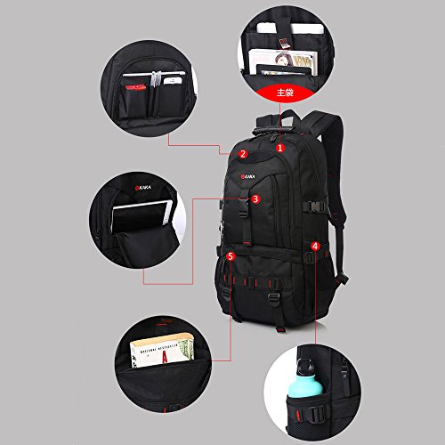 KAKA Laptop Rucksack Leichtgewichtiger Notebook Rucksack Mit F  chern Wasserabweisend Reisen Outdoor Rucksack Freizeit im Freien Wander Rucksack Multi