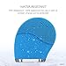 Facial Cleansing Brush, HailiCare Electric Waterproof Silicone Face Massager Anti-Aging Skin Cleanser and Deep Exfoliator Makeup Tool for Facial Polish and Scrub (Blue)