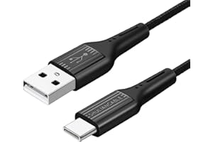 SHULIANCABLE Kabel USB C, kabel USB typu C 3A Szybkie ładowanie nylonowe, kompatybilny z Samsung S21 S20 S10 S9 S8 Note10 9 8, Huawei P10 P9 Mate20, Xiaomi, Google Pixel, LG, SS. 2 Miesięcy Czarny)