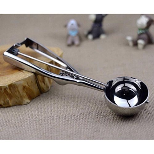 2 Edelstahl Scoop Löffel für Eis Früchte Nahrung Mash Küche Ball (mittelgroß & klein) - 4