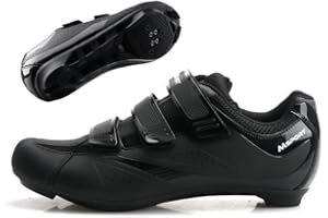 MSPORT Zapatillas de Ciclismo para Hombre/Mujer Compatibles con SPD-SL/Look/Delta Zapatos para Bicicleta de Carretera Transpirables y Ligeros