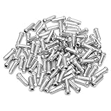 100 Pcs Alloy Road Mountain Bicycle Bike Brake Cable Cap End Tips Crimp Silver