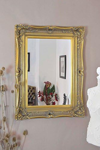 Mirror Large Antique Gold Shabby Chic Decorative Framed Bevelled Wall 41inch x 31inch (104cm x 79cm) Stunning-Ready to Hang-ITV Show Supplier, Wood, 104x79