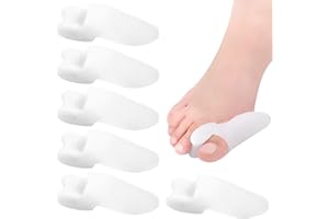 KHYYQUA 6 Pièces Correcteur Hallux Valgus,Orthèse pour Hallux Valgus en Silicone Souple, Étirement Ecarteur d'orteil,pour Redresser les Orteils, Protection Orteils,Soulager la Douleur