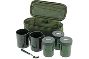 NGT Brew Kit Camping Carp Fishing Includes Cups, Pots, spoon & Case