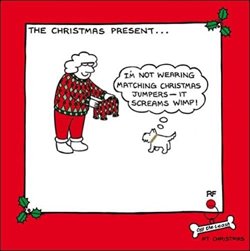Christmas Jumper Funny Off The Leash Cartoon Dog Humour Christmas Card