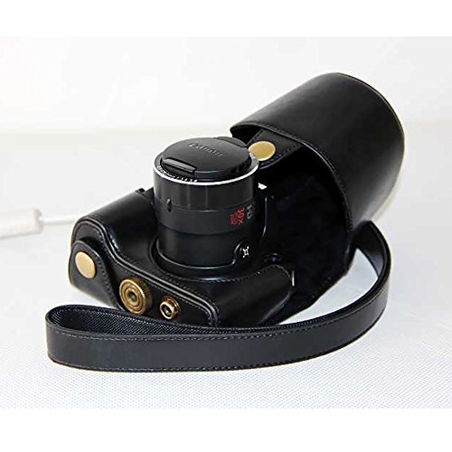 top Cuir PU Camera Case Sac Housse avec sangle d   paule pour Appareil photo Canon PowerShot SX500 SX510  Noir  non inclus 