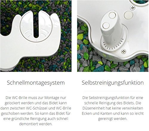 Gadingo Bidet FF-02 – Bidet Aufsatz mit Warmwasser für Intimreinigung – nachrüstbares Dusch-WC - 4