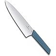Victorinox Swiss Modern Carving Knife, Stainless Steel Vegetable & Fruit Cutting Straight Blade Knife for Professional and House Use, Cornflower Blue, 22 Cm, Swiss Made